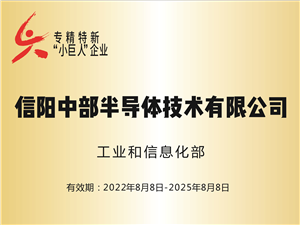 信阳中部半导体技术有限公司专精特新小巨人企业